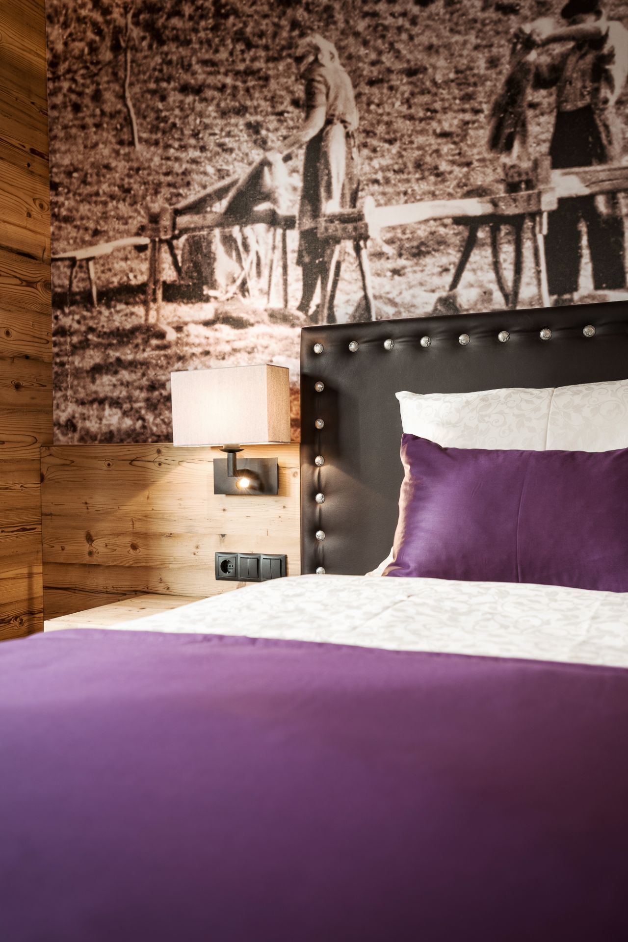 Doppelbett im Doppelzimmer Panorama im Hotel Bergkristall Hippach