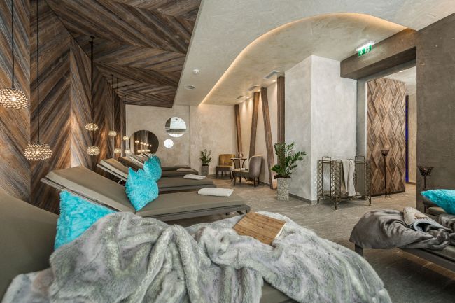 Ruheraum im Wellnessbereich im Hotel Bergkristall Hippach