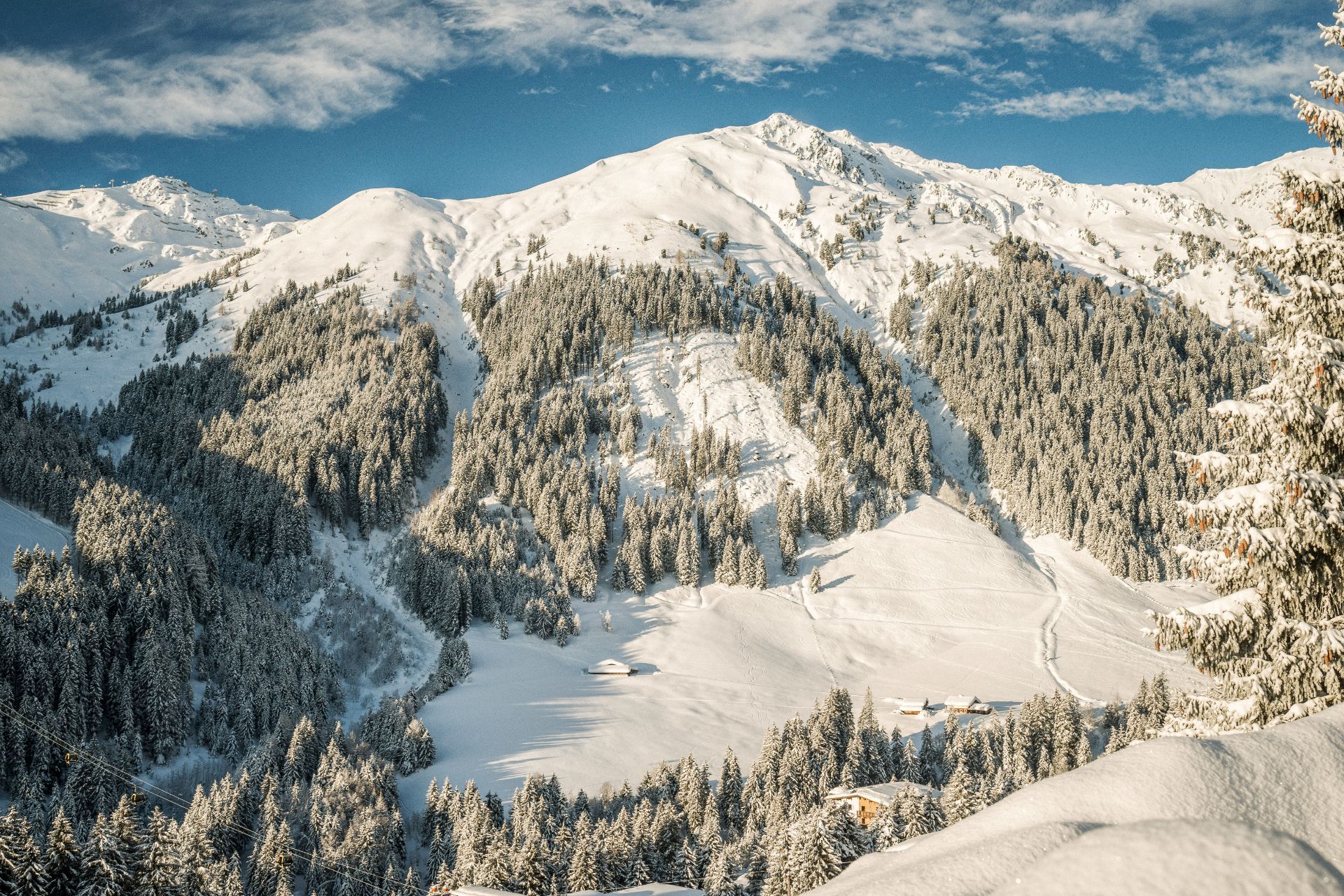 Aussicht im Winter - Hotel Bergkristall Hippach