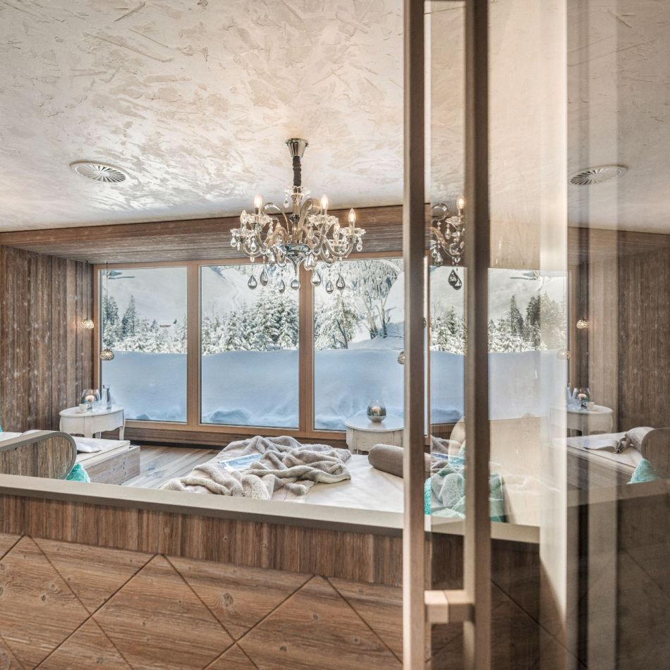 Ruheraum im Wellnessbereich im Hotel Bergkristall Hippach