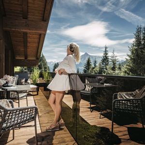Balkon der Suite Mountain View im Hotel Bergkristall Hippach
