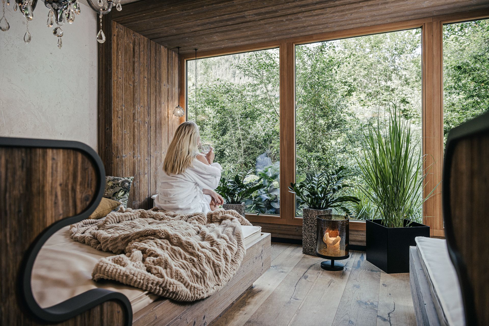 Entspannen im Wellnessbereich im Hotel Bergkristall Hippach