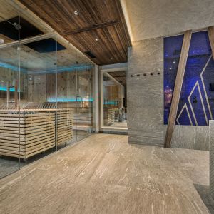 Sauna im Wellnessbereich im Hotel Bergkristall Hippach