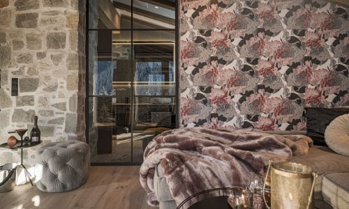 Wohnbereich in der Suite Mountain View im Hotel Bergkristall Hippach