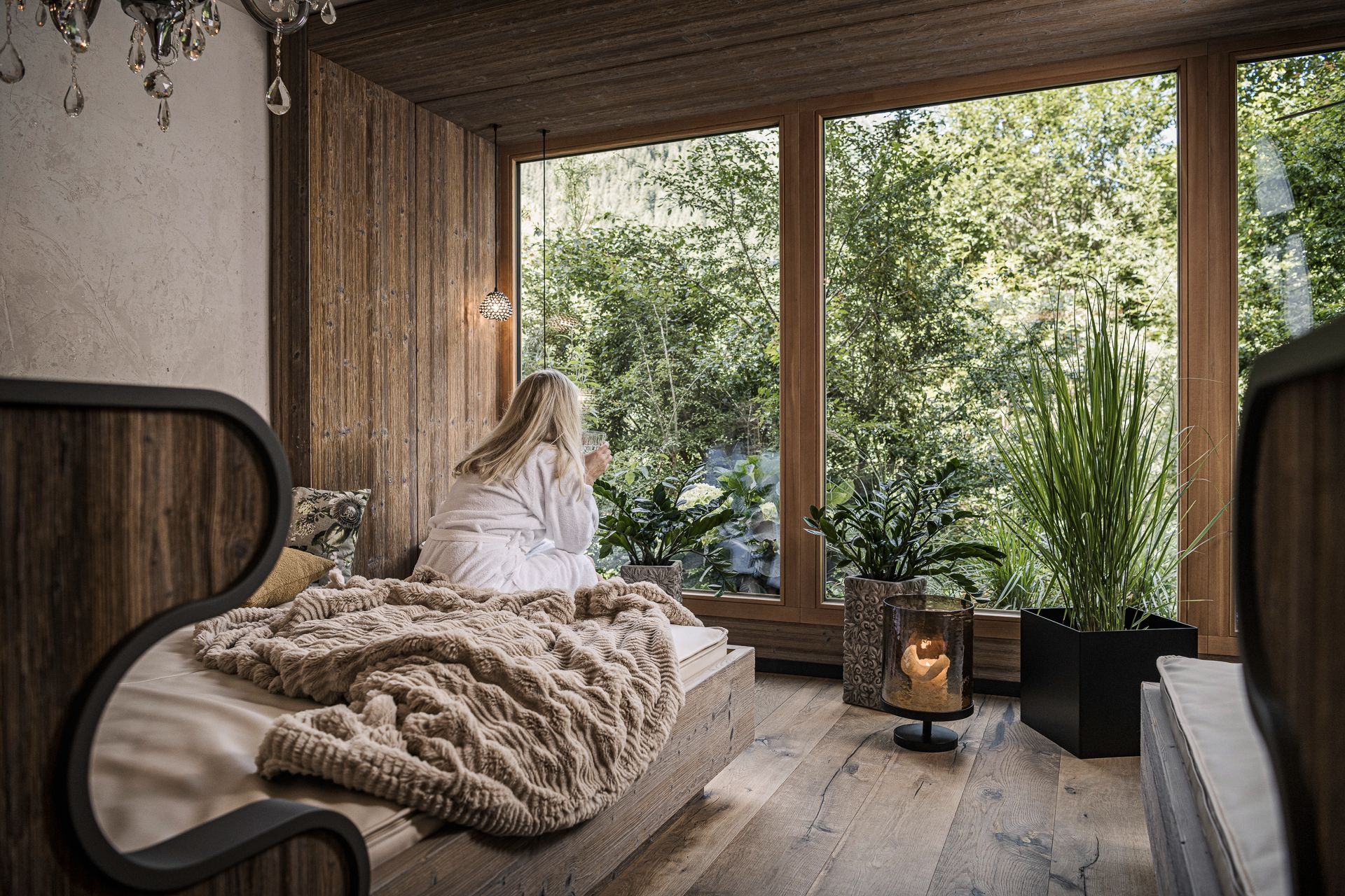 Entspannen im Wellnessbereich im Hotel Bergkristall Hippach