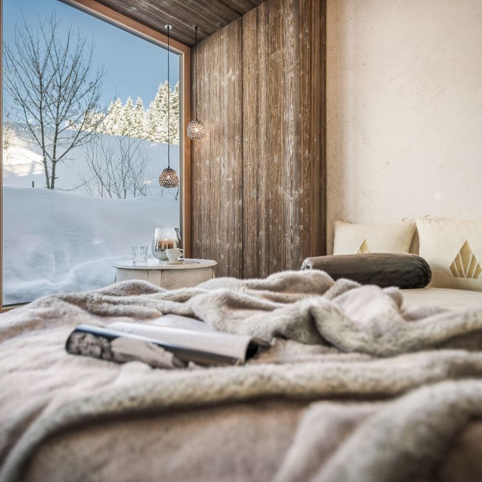 Ruheraum im Wellnessbereich im Hotel Bergkristall Hippach