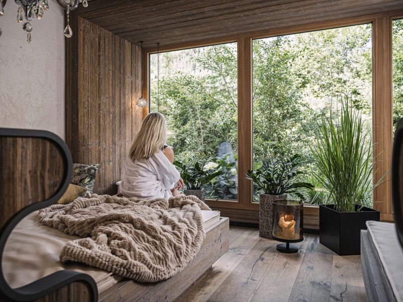Entspannen im Wellnessbereich im Hotel Bergkristall Hippach