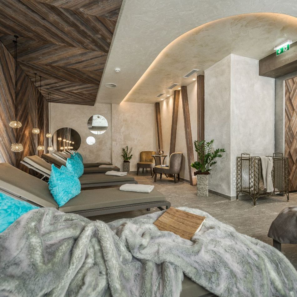 Ruheraum im Wellnessbereich im Hotel Bergkristall Hippach