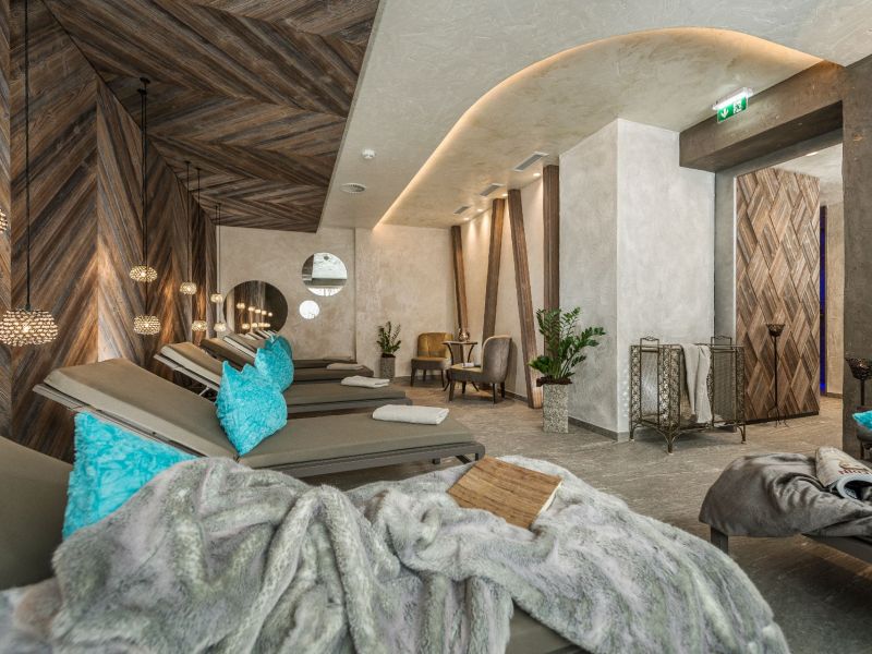 Ruheraum im Wellnessbereich im Hotel Bergkristall Hippach